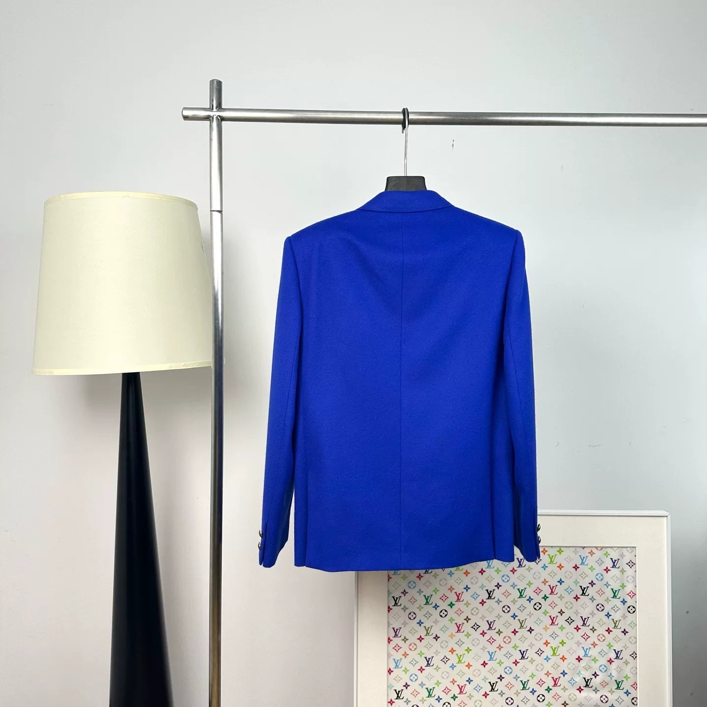 Saint Laurent Blue Double-Breasted Blazer