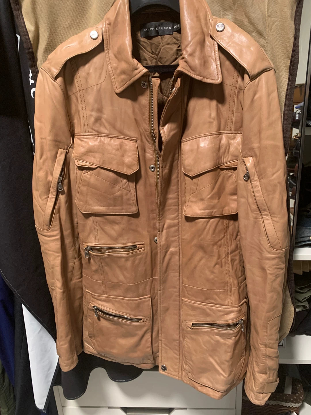 ralph lauren leather jacket in classic style