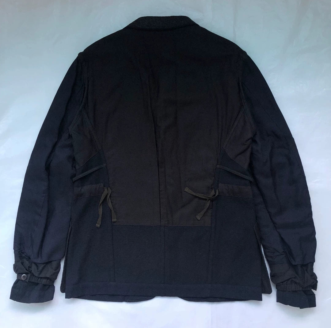 stylish navy wool jacket by kolor