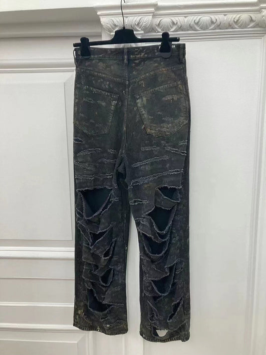 Balenciaga Distressed Denim Pants 23ss