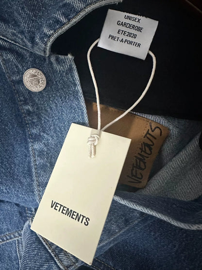 vetements 2020aw denim hooded jacket