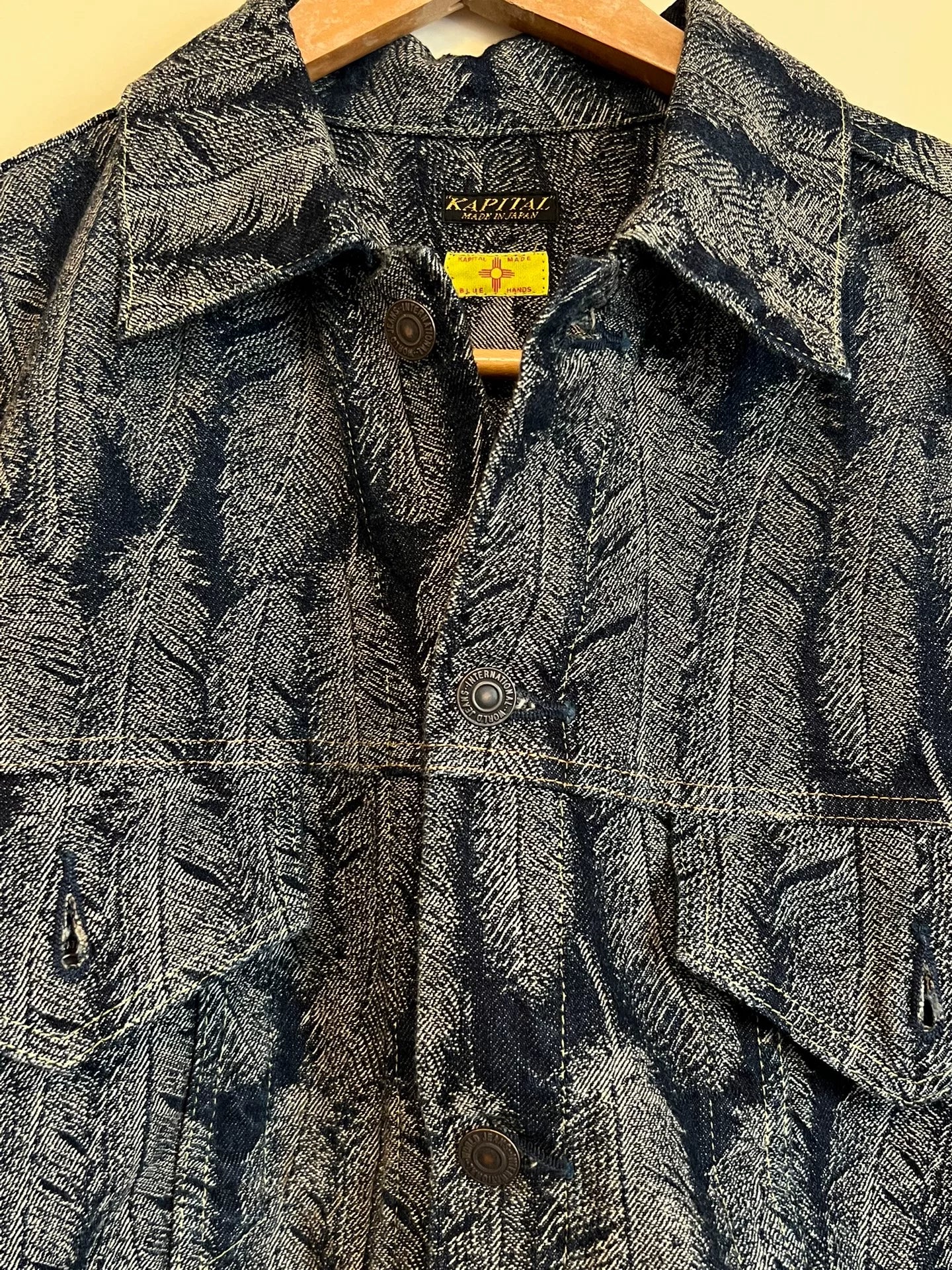 Kapital Feather Print Denim Jacket