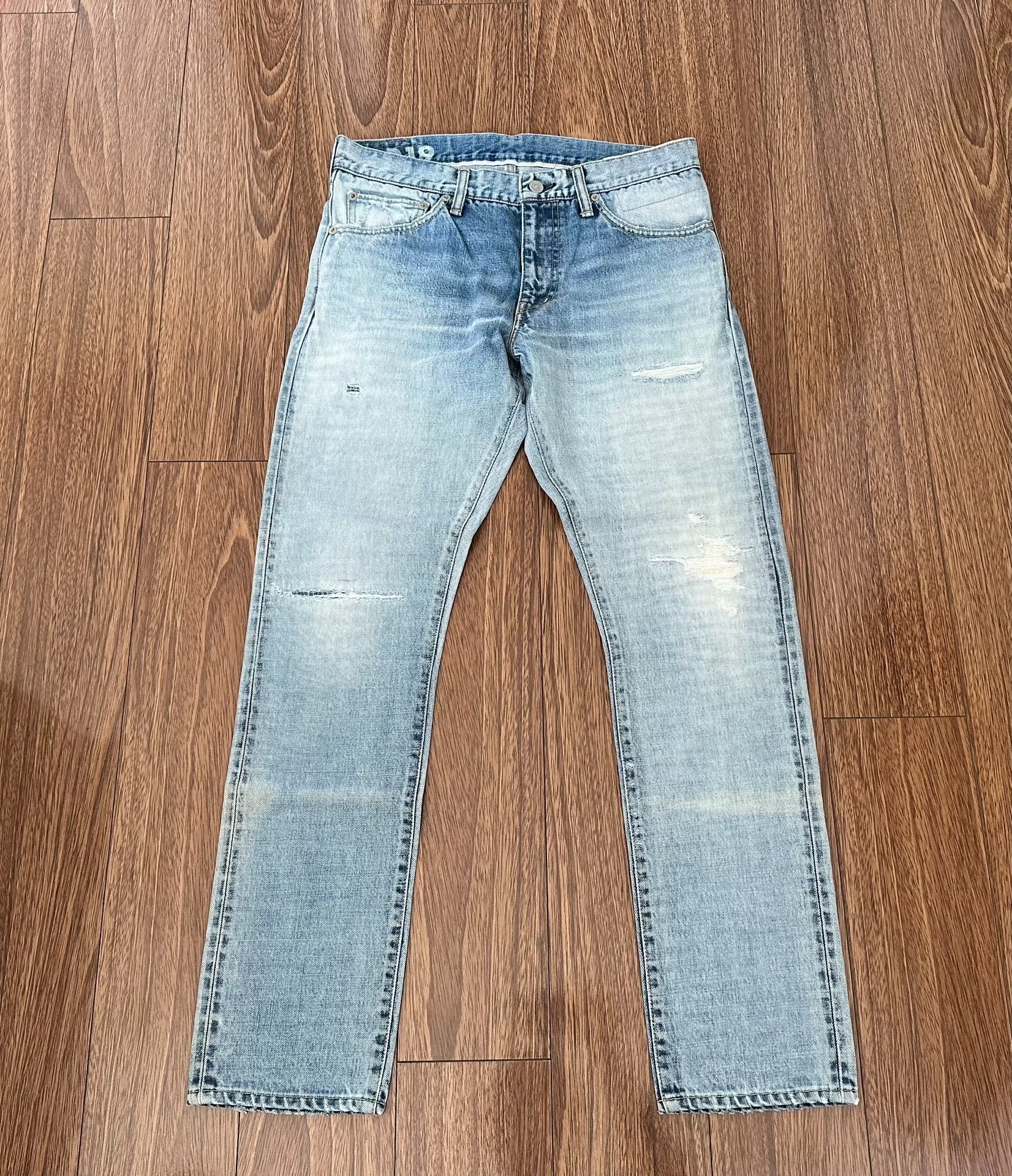 visvim damaged social sculpture denim pants