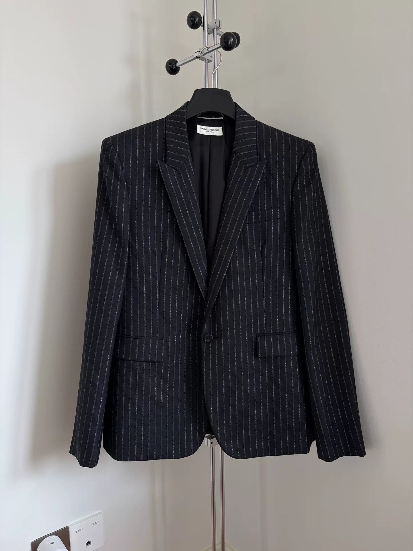 Saint Laurent Silver Stripe Blazer