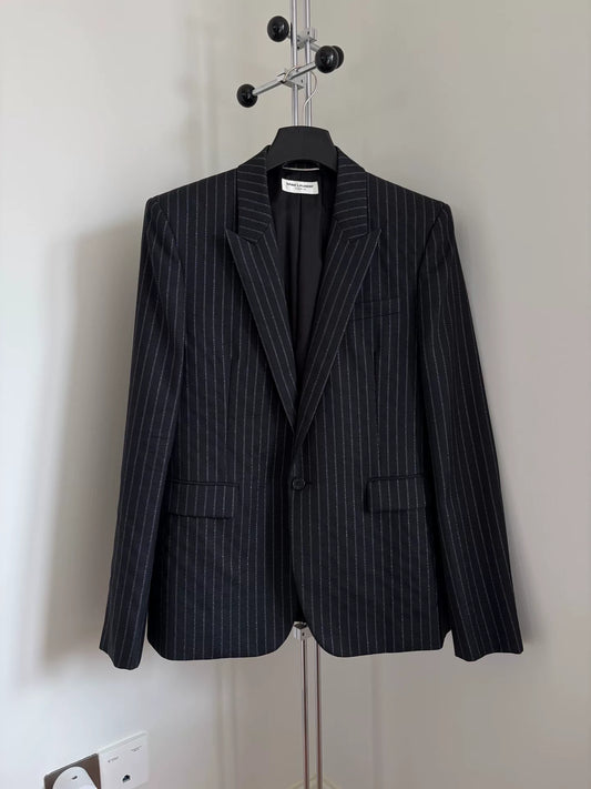 Saint Laurent Silver Stripe Blazer