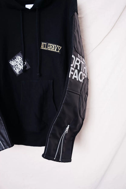 Comme des Garçons x The North Face Leather Sleeve Sweatshirt
