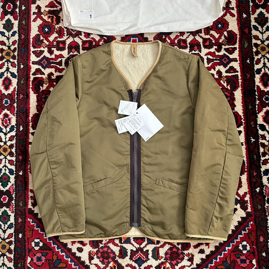 visvim iris liner jacket in olive green