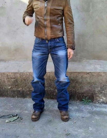 Giorgio Brato Slim Fit Leather Jacket