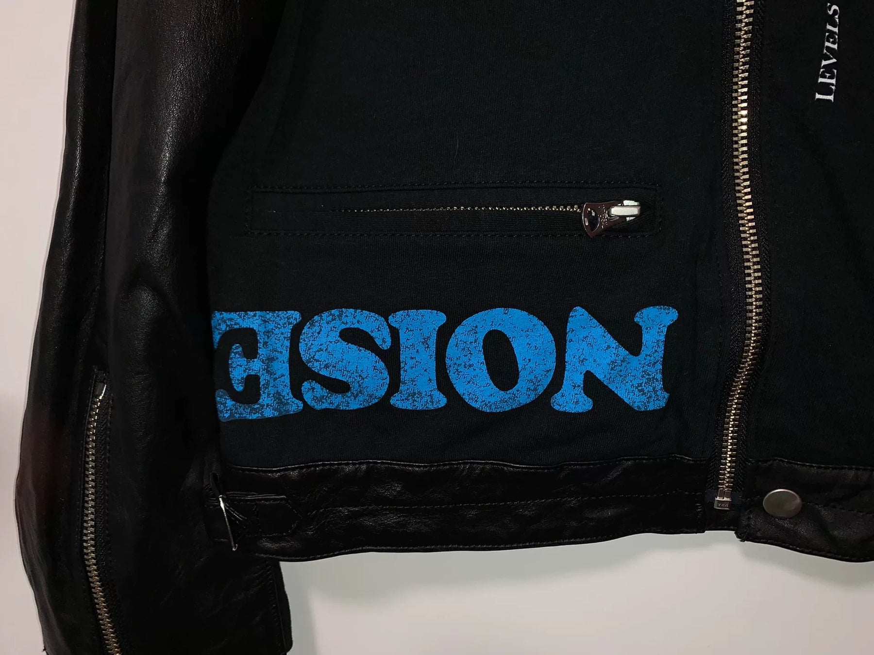 undercovrr Printed Motorcycle Leather Jacket