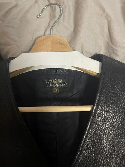 freewheelers guthrie leather vest size 36