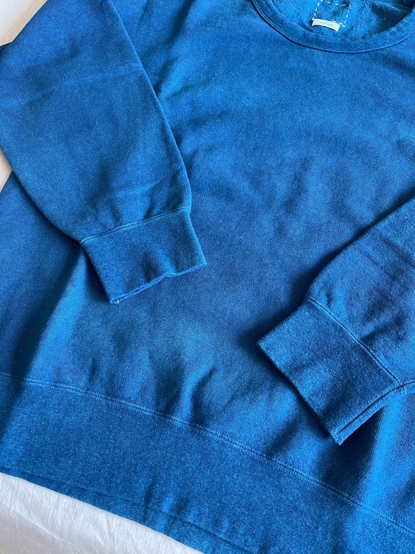 visvim jumbo indigo sweatshirt