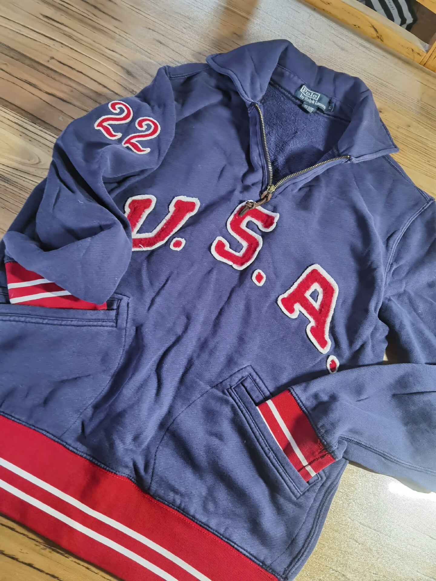 RRL Ralph Lauren Half-Zip Sweatshirt Jacket