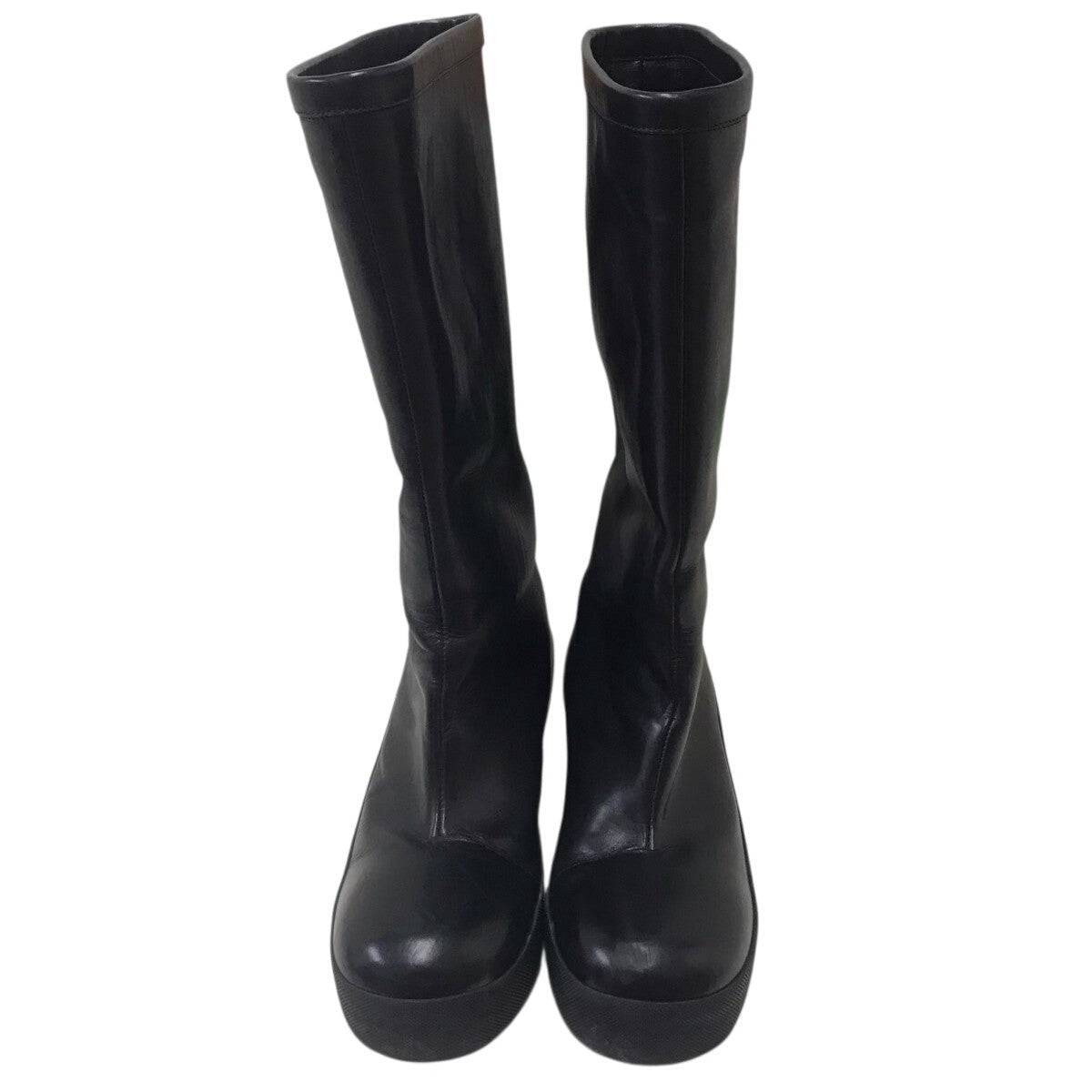 raf simons black leather boots size 43