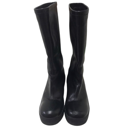 raf simons black leather boots size 43