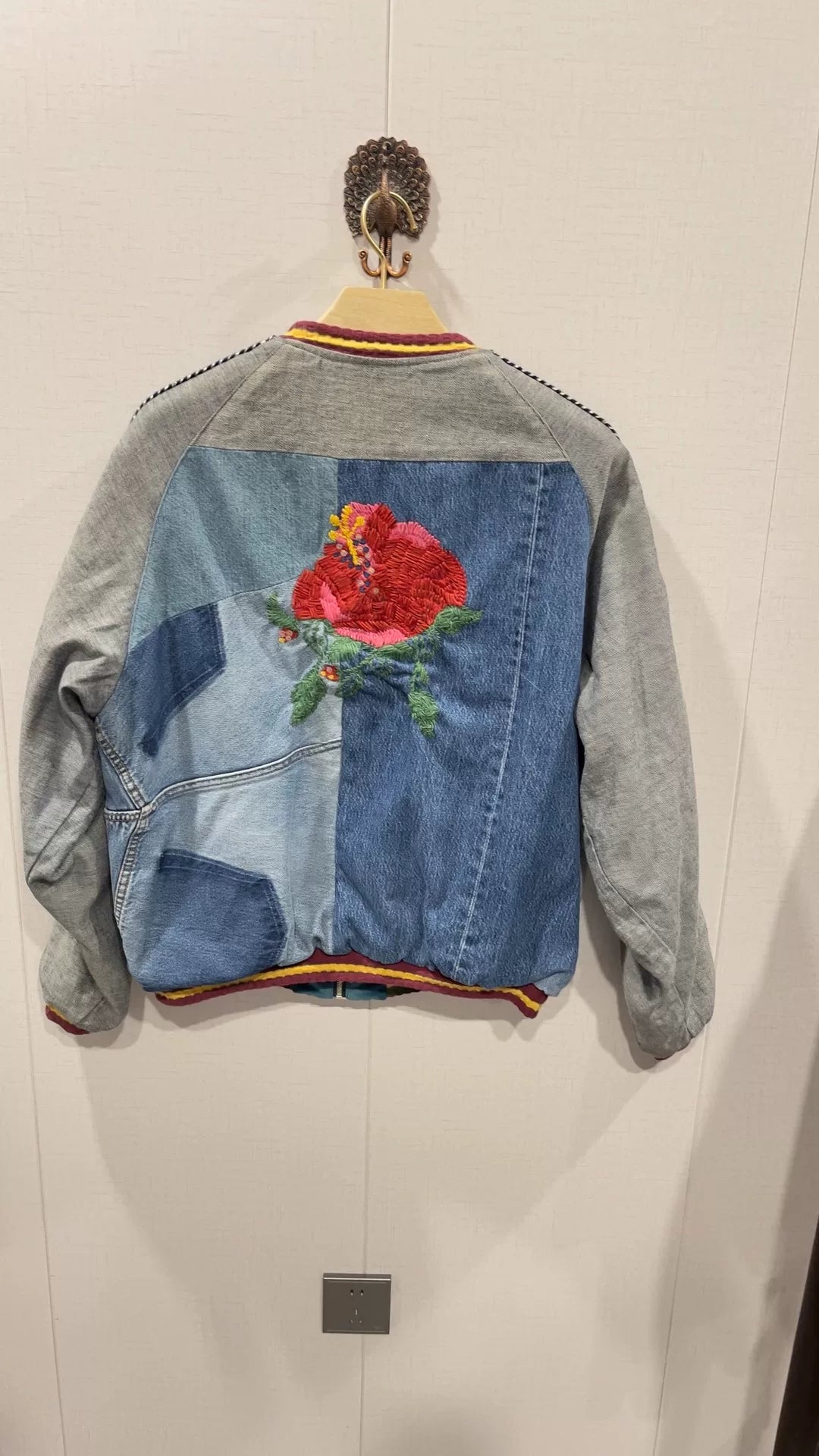 KAPITAL KOUNTRY Embroidered Patchwork Denim Jacket