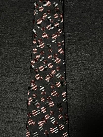 yohji yamamoto polka dot silk tie