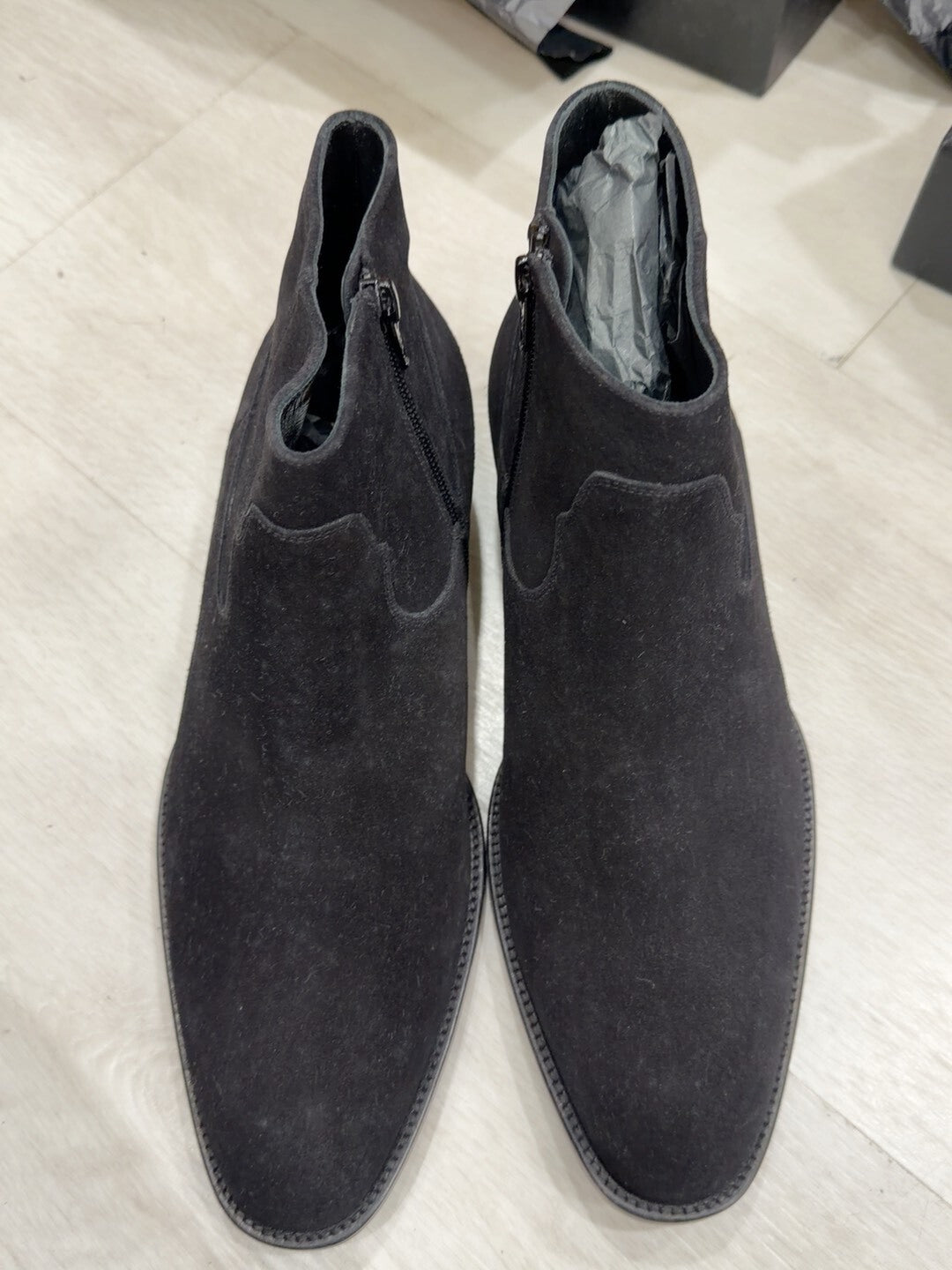 Saint Laurent Black Leather Ankle Boots