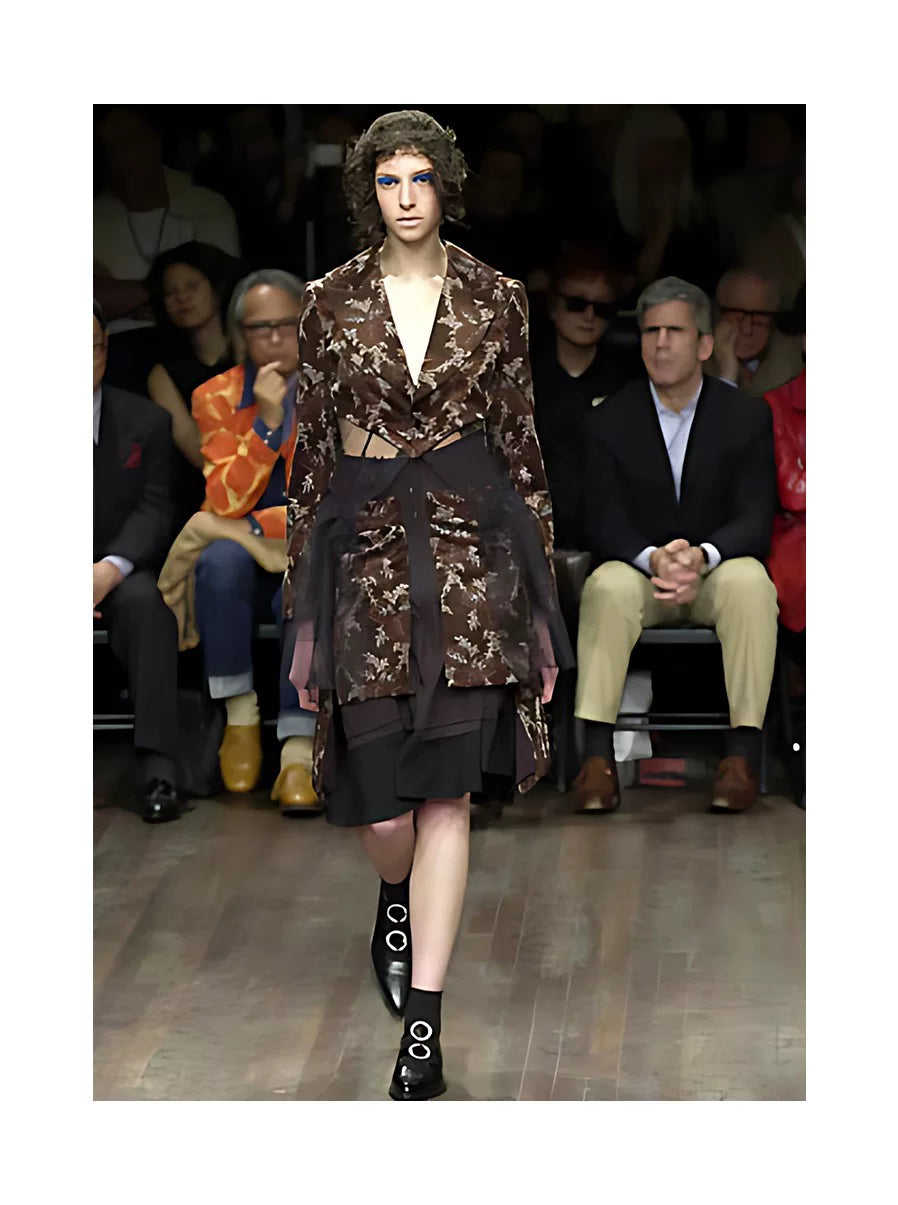 floral patterned cropped pants by Comme des Garçons