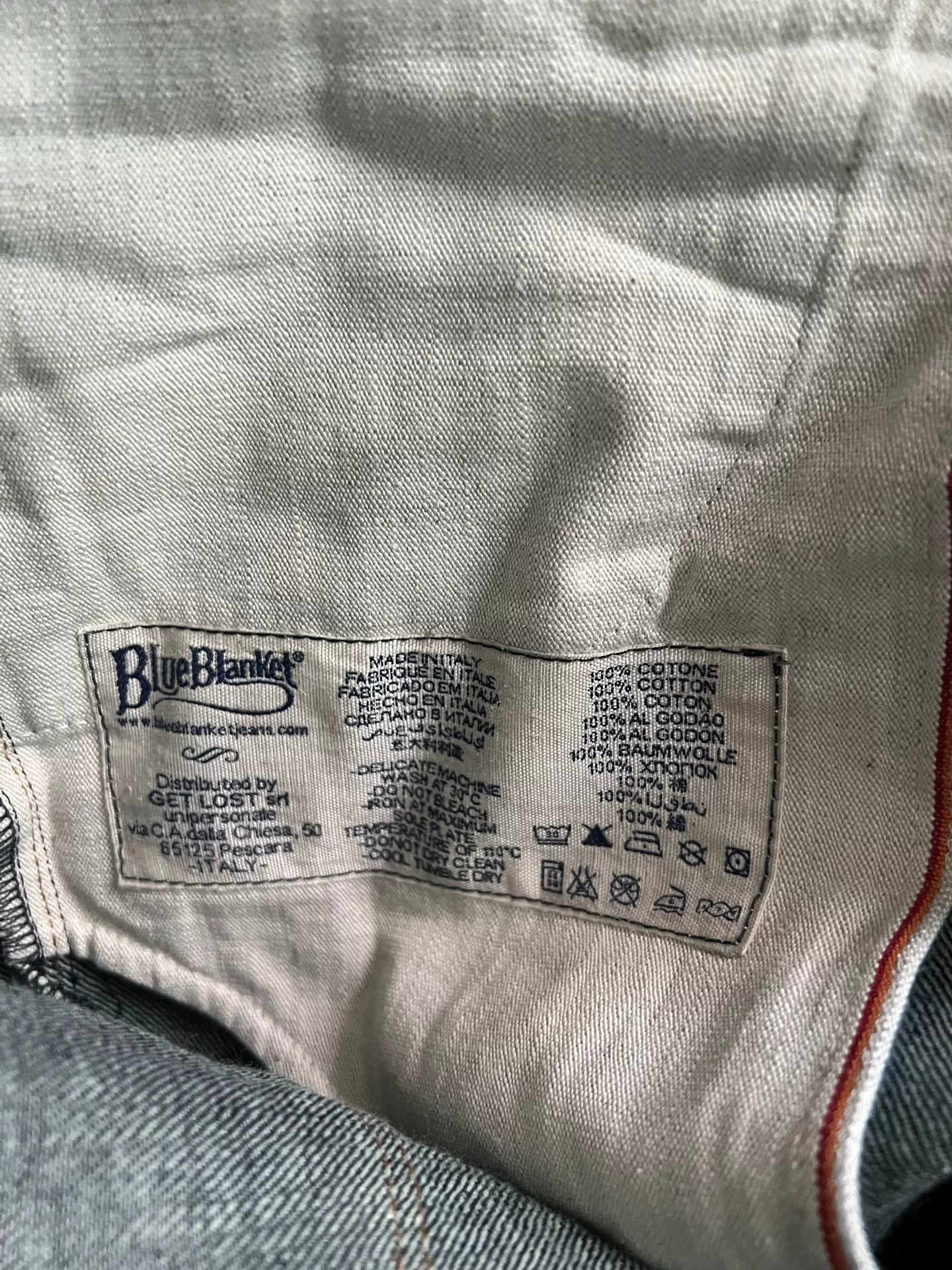 handmade italy 14.75oz blue jeans