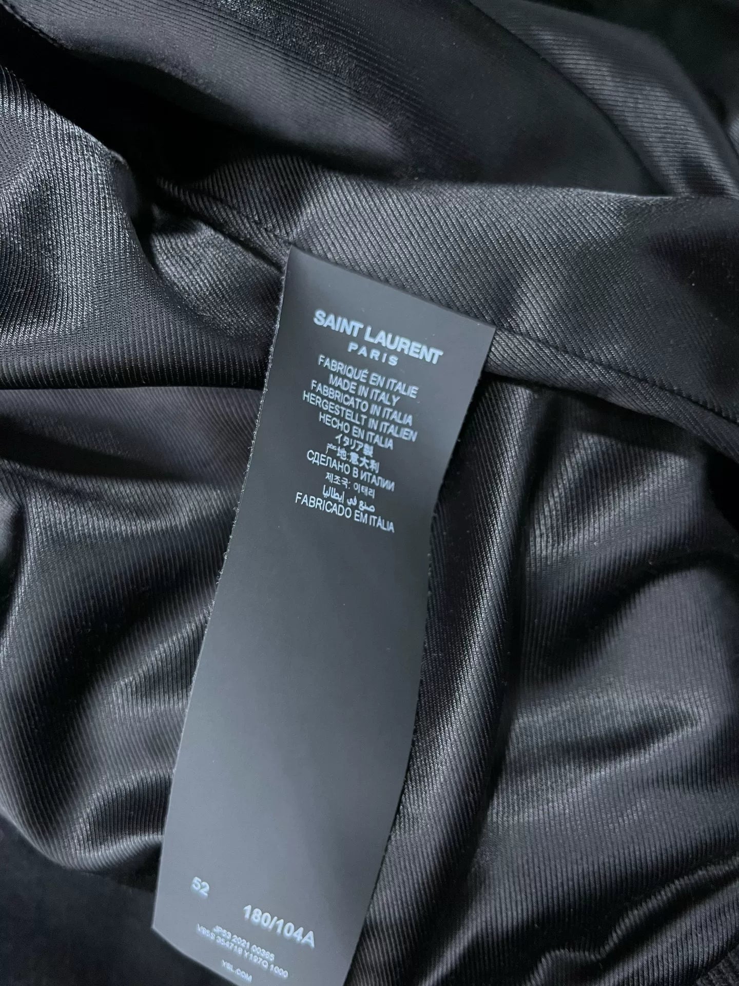 Saint Laurent Black Wool Baseball Jacket