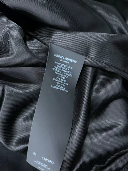 Saint Laurent Black Wool Baseball Jacket
