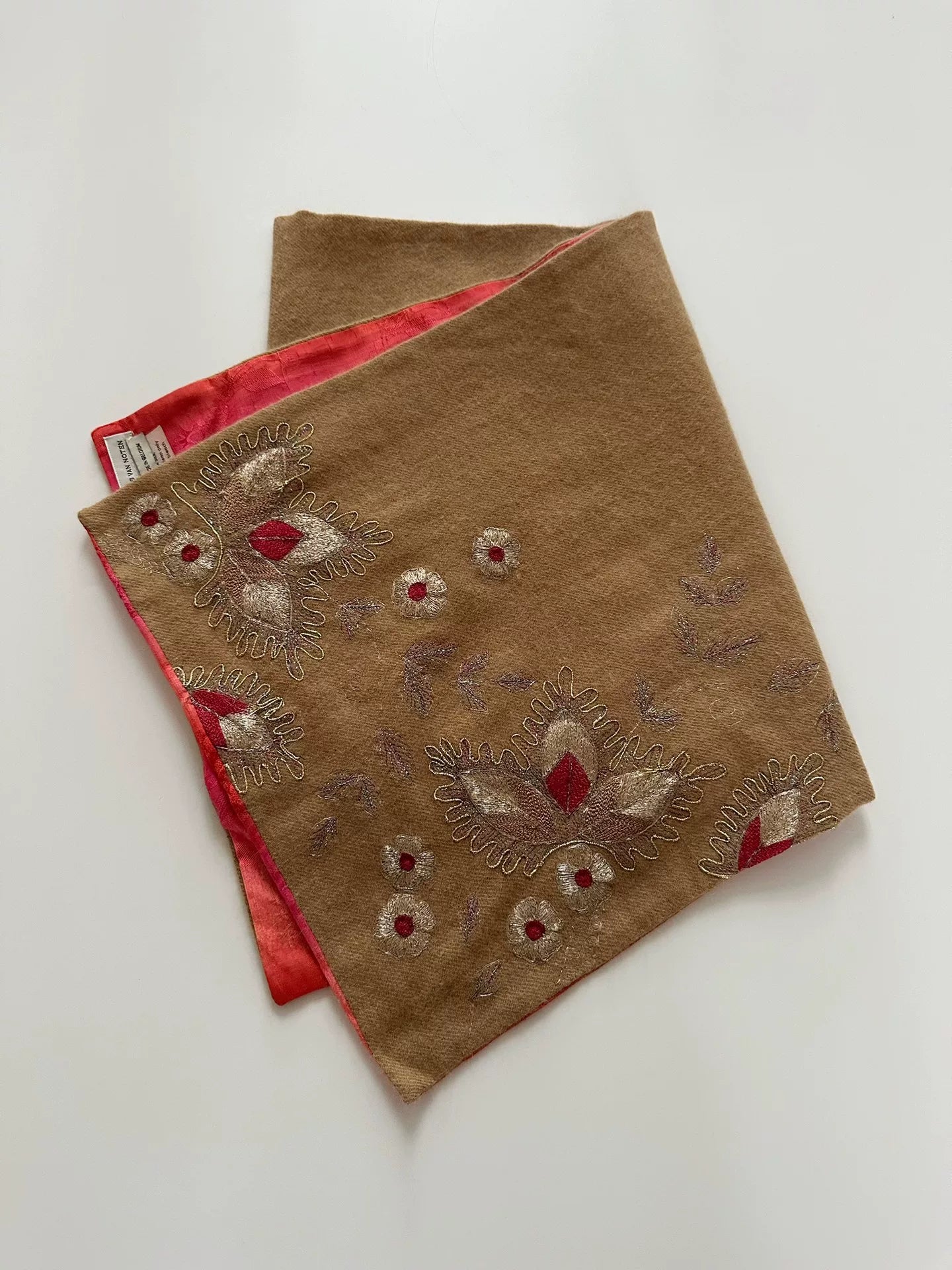 Dries Van Noten 90s Embroidered Wool Scarf