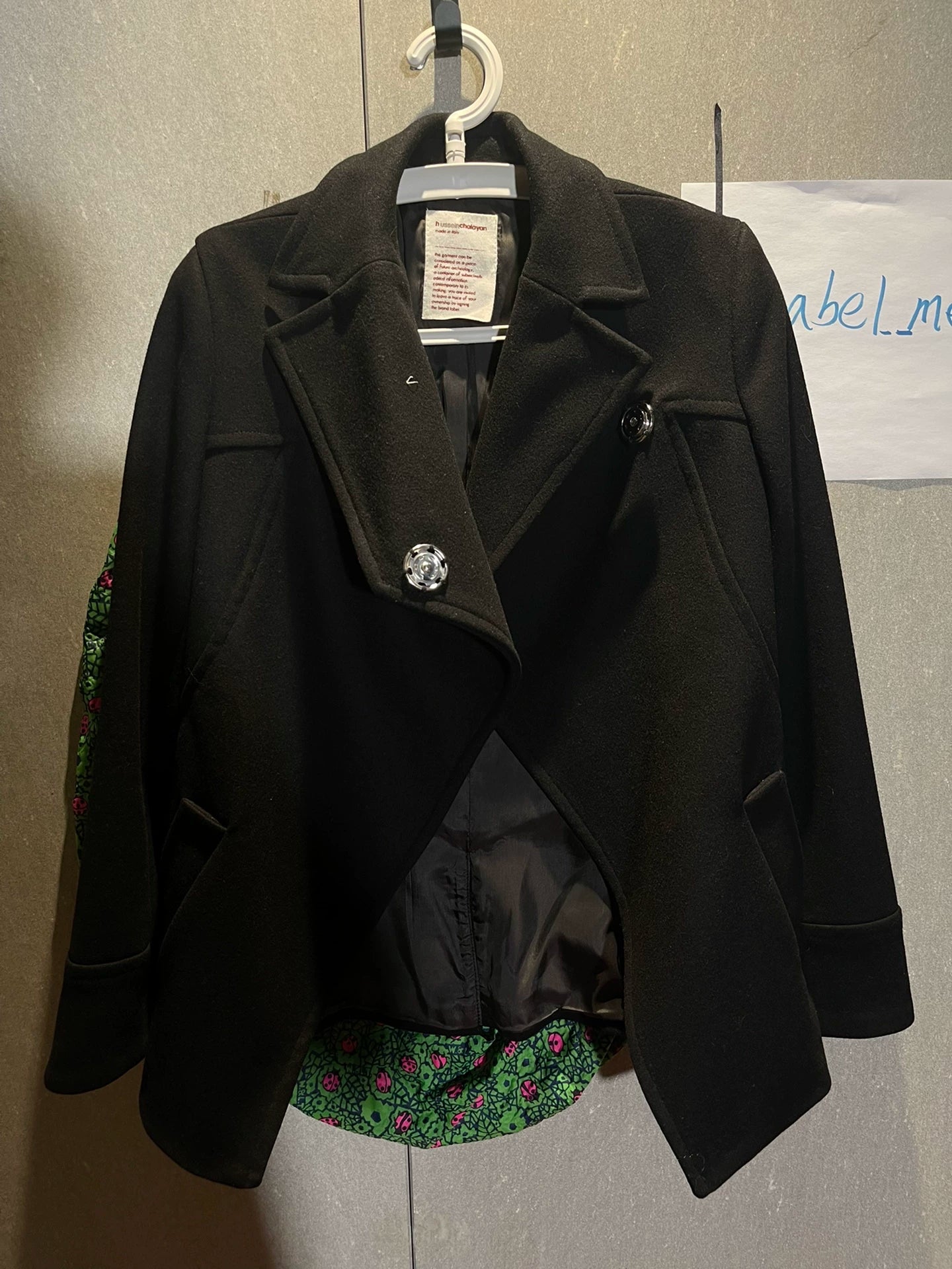 stylish black blazer by hussein chalayan