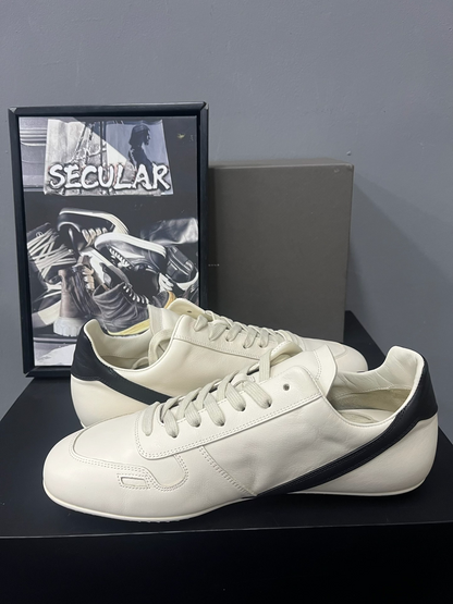 Rick Owens 25FW White Leather Low-Top Trainer