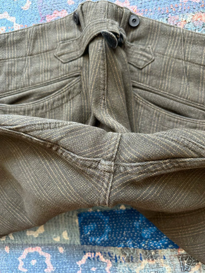 rrl plaid striped casual pants