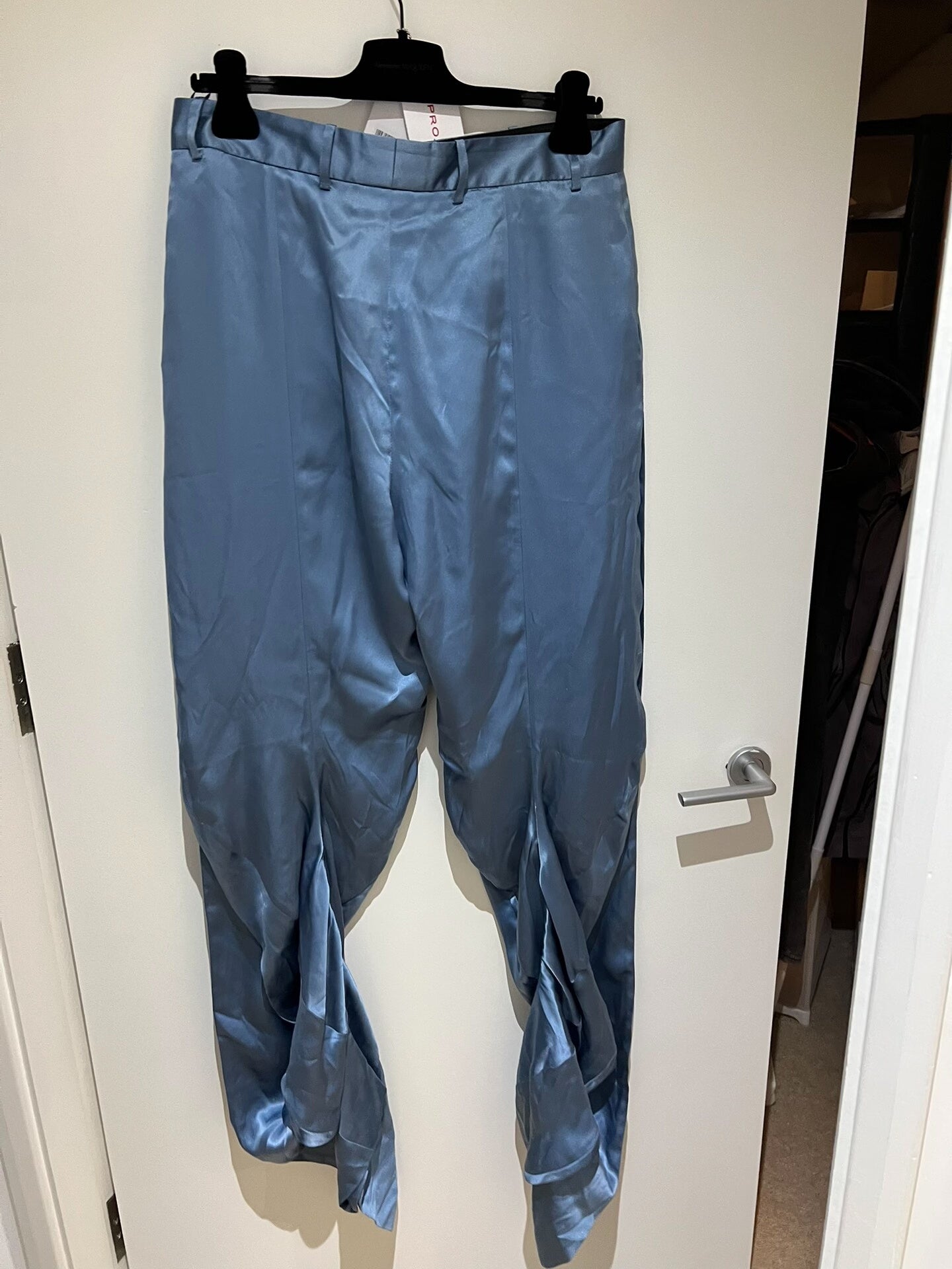 y project Wrinkled Layered Silk Pants