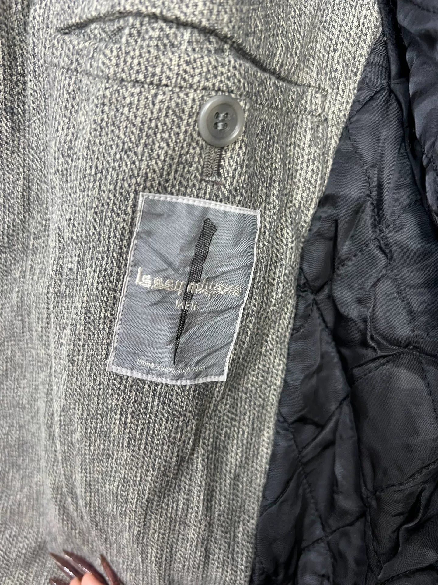 issey miyake men woven short jacket