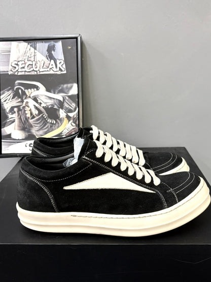 Rick Owens Main Line Black Suede Sneakers 41
