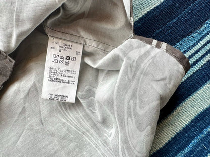 kuon suminagashi camp collar shirt