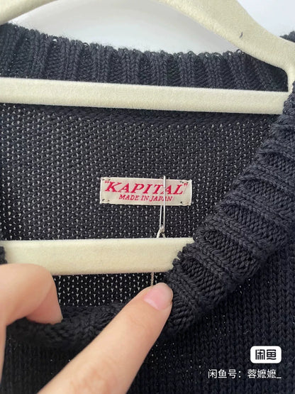 KAPITAL 24SS Crewneck Cotton Knit Sweater