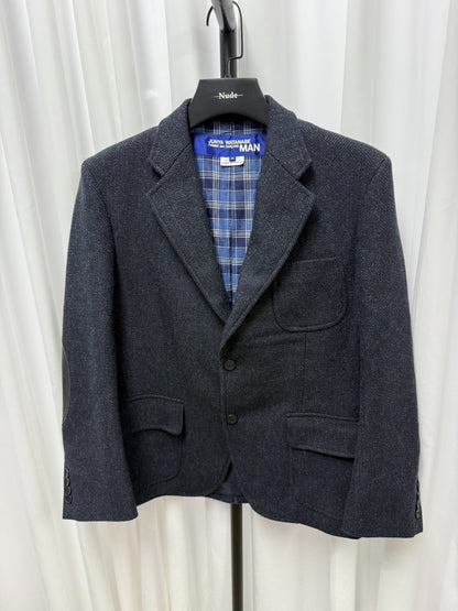 junya watanabe man denim jacket with leather