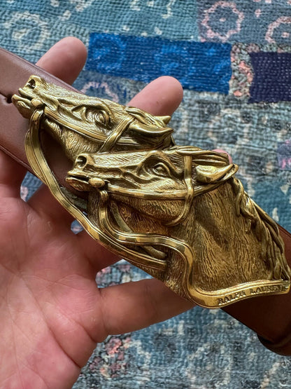 ralph lauren rrl high-end leather belt