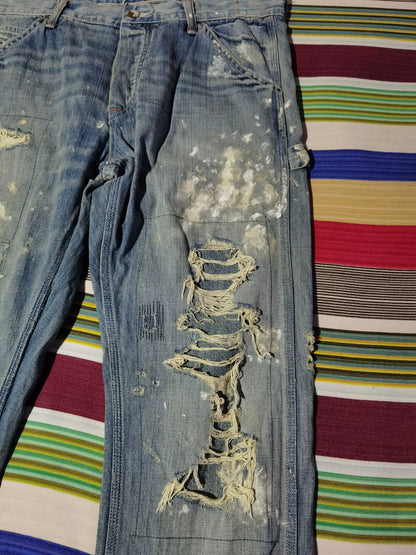 Ralph Lauren Extremely Distressed Paint Jeans