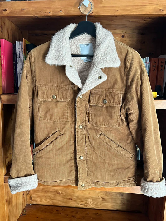 visvim corduroy jacket with lambswool collar