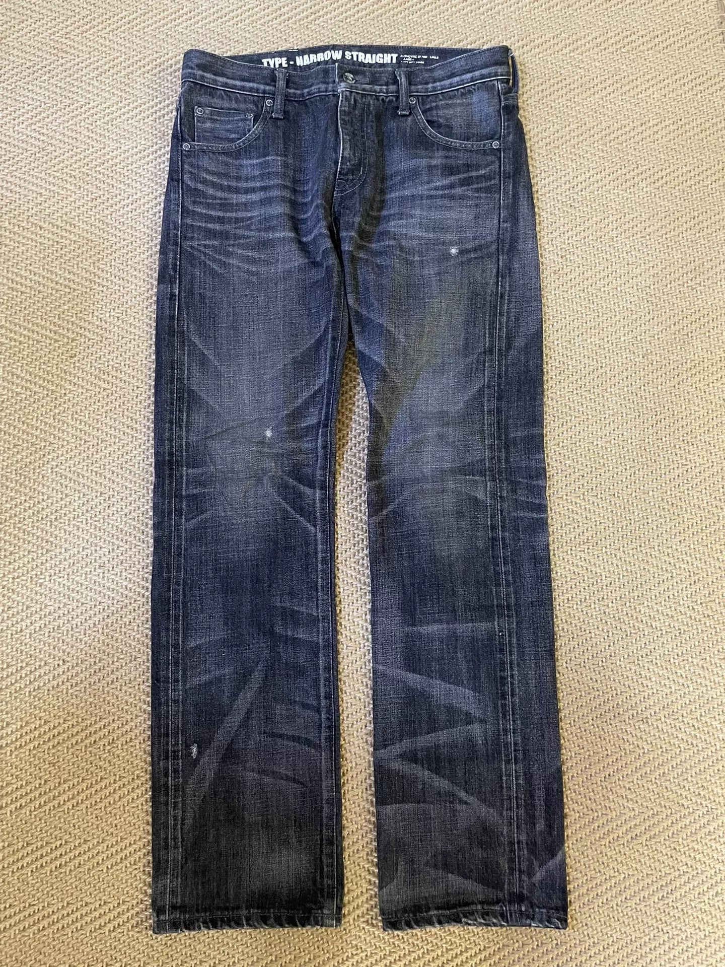 neighborhood black wash denim pants