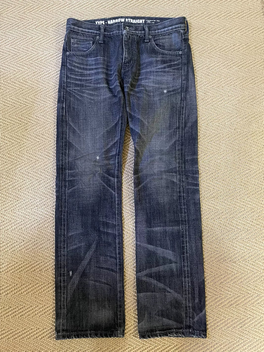 neighborhood black wash denim pants