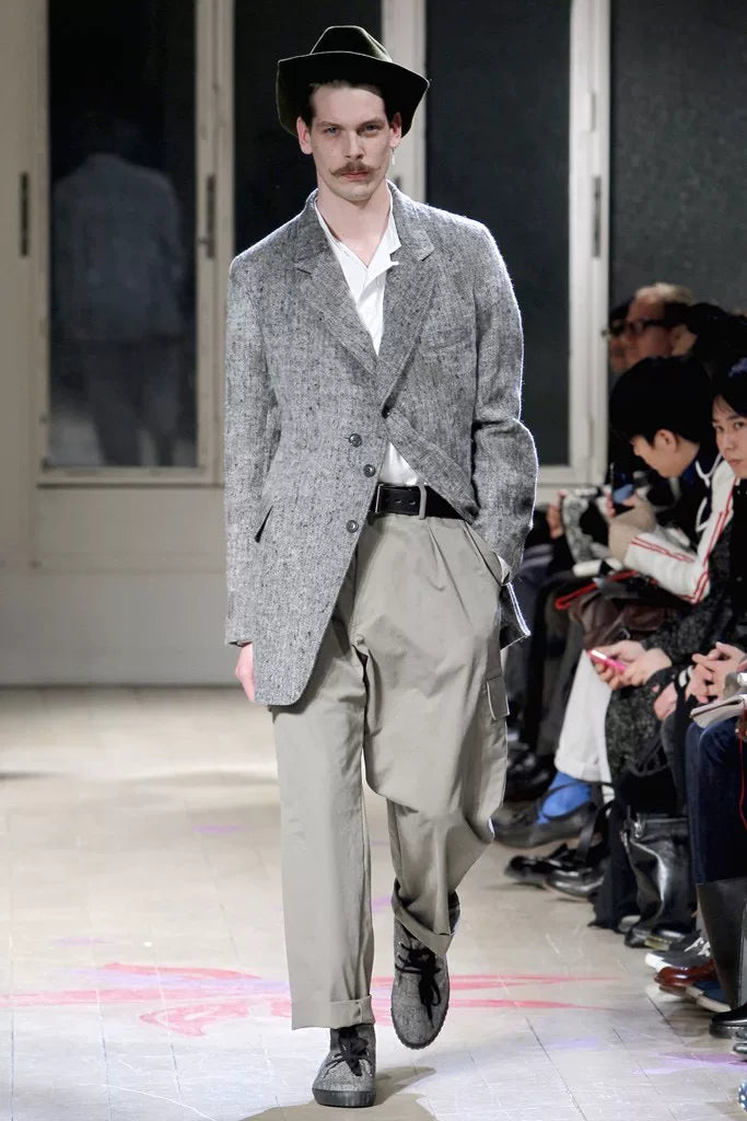 Yohji Yamamoto Fishbone Pattern Suit Jacket