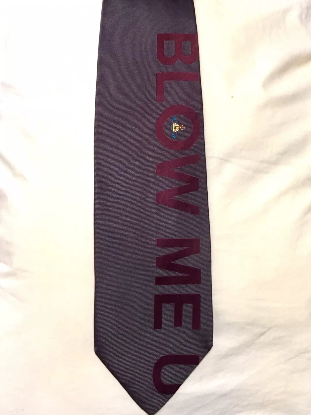 Vivienne Westwood Logo 'Blow Me Up' Silk Tie
