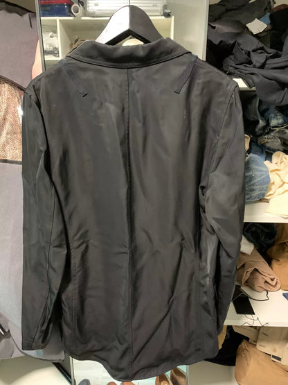 alexander mcqueen lightweight coat in black size 46