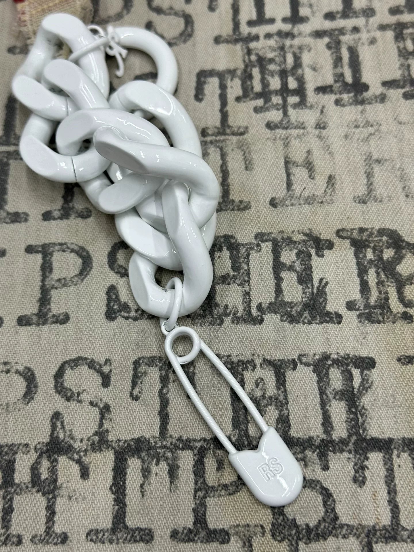 Raf Simons White Painted Bracelet