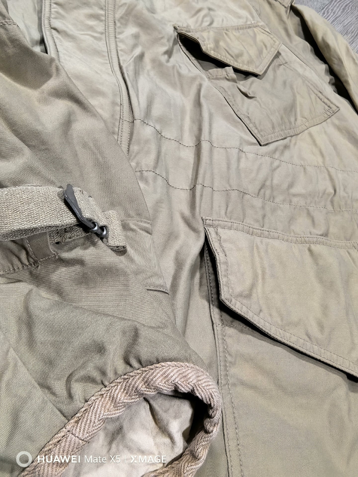 visvim combat coat with mud-dye finish