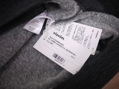 visvim jumbo hoodie p.o superfine charcoal