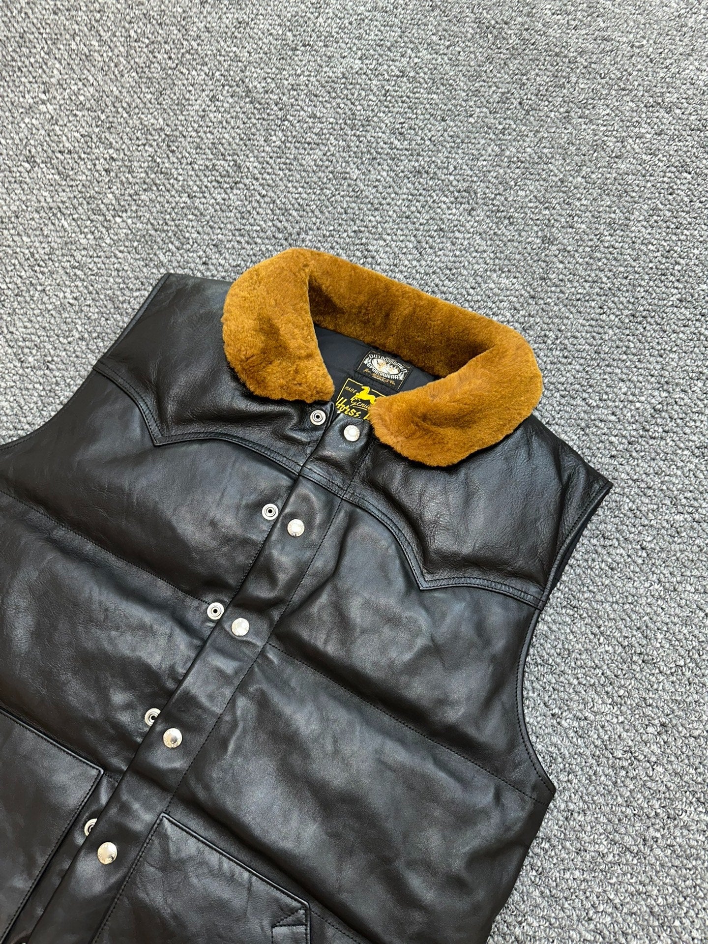 The Real McCoys Horsehide Down Vest