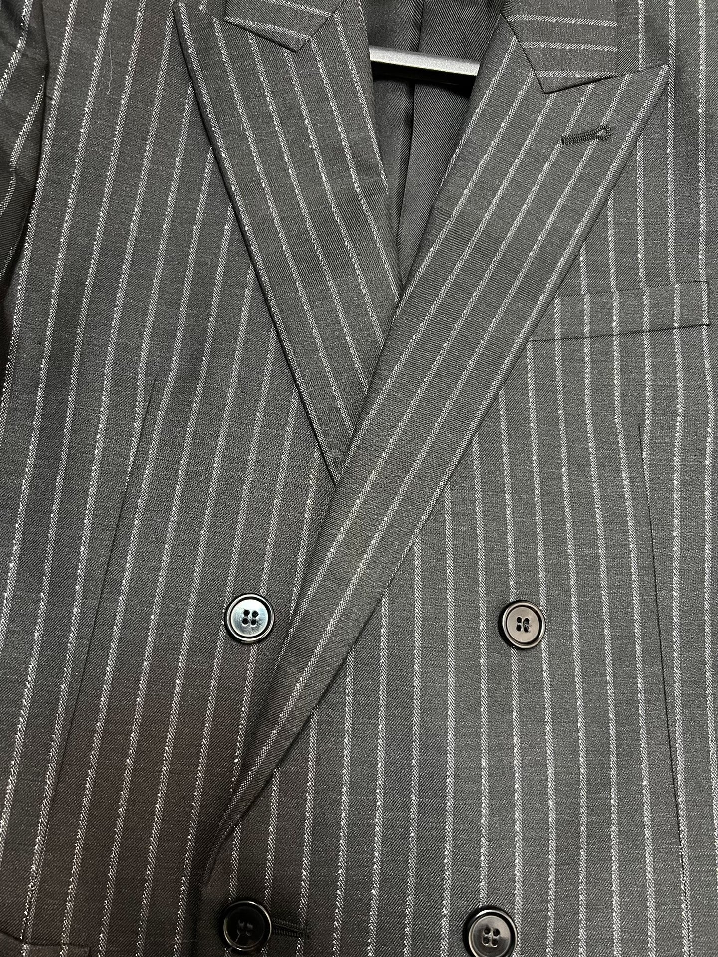 Saint Laurent Double-Breasted Pinstripe Blazer