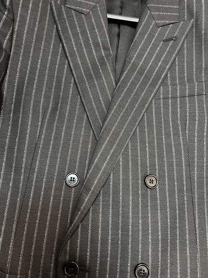 Saint Laurent Double-Breasted Pinstripe Blazer
