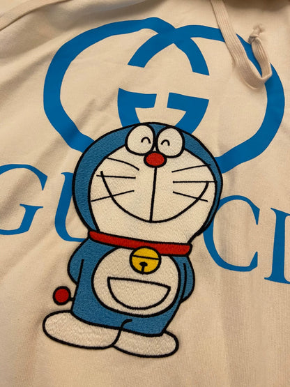 gucci doraemon hoodie in off-white color